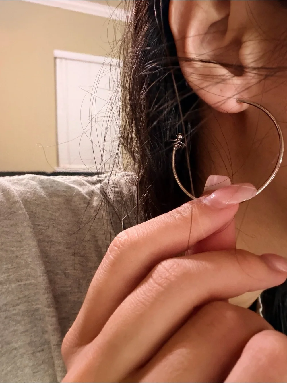 Vivienne Westwood Saturn 🪐 big loop (4cm  ) sliver earrings